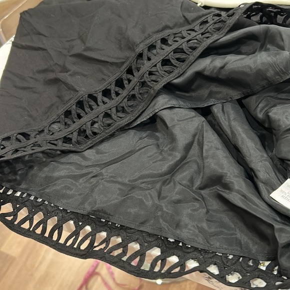 Cynthia Steffens Black 100% Cotton Dress with Beautiful Sewn Detail sz. 14 - Picture 9 of 10